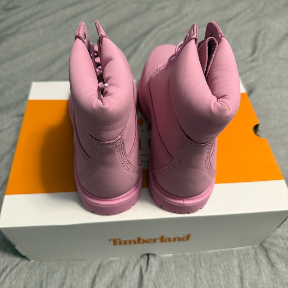 Timberland Light Pink Lace-Up Boots - Picture 3 of 4